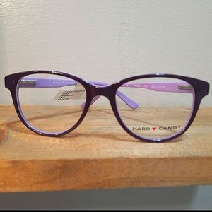 NEW Hard Candy Women Eyeglass Frame Lavender Full Rim Cat Eye glasses 52-18-135